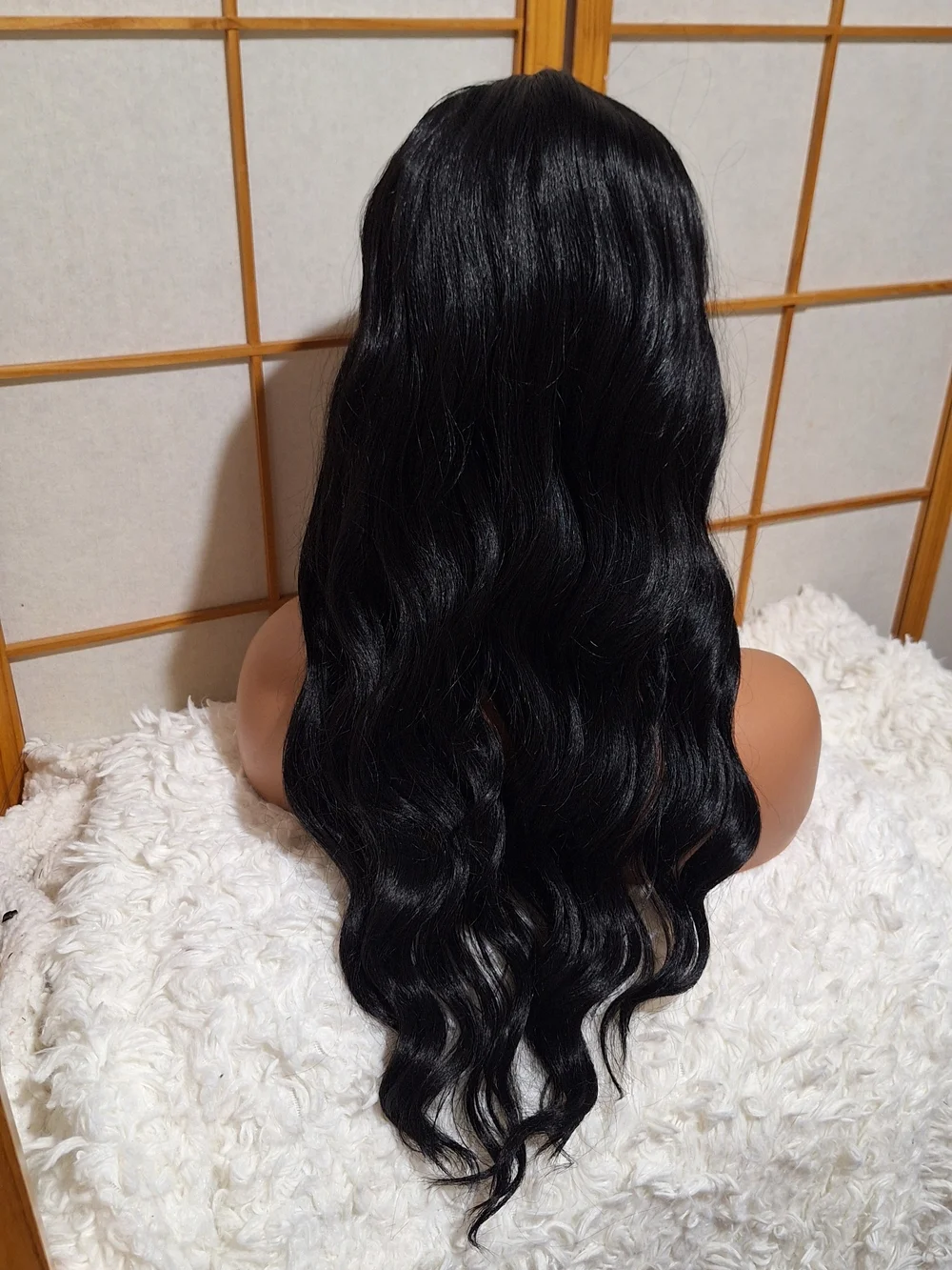 Black Wavy Lace Front Wig - Natural Shine